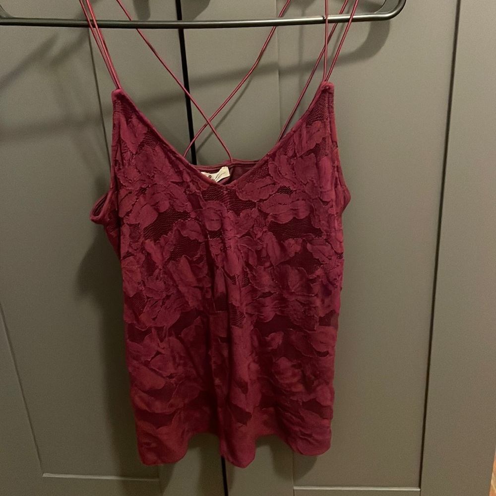 Lace floral camisole